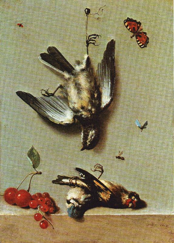 Jean Baptiste Oudry Nature morte avec trois oiseux morts oil painting picture